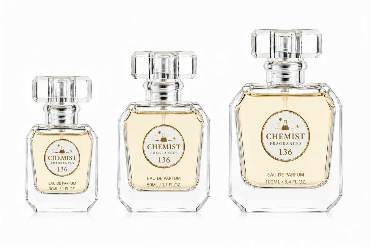 Chemist Fragrance 136 - 30ml, 50ml and 100ml bottles